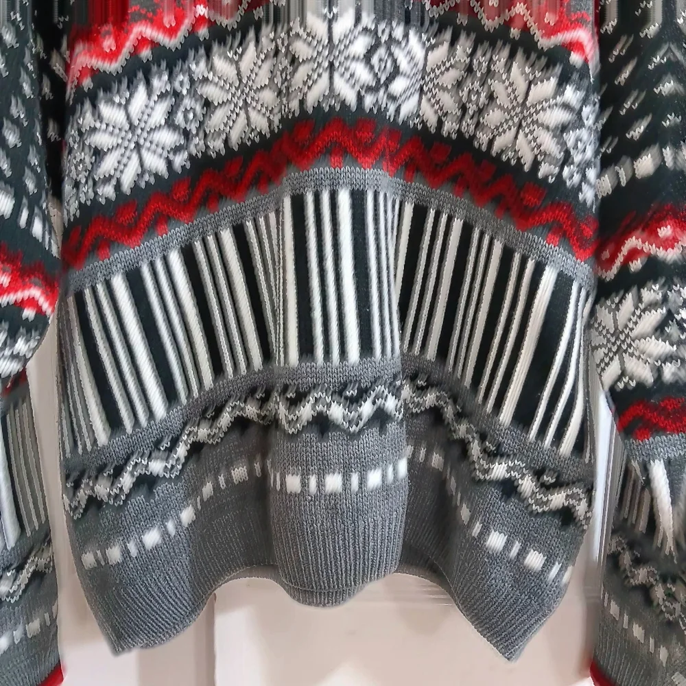 Vintage Columbia Women’s XL Fair Isle Alpine Ski Knit Crewneck Sweater Cabincore - Picture 5 of 7
